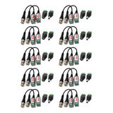 Pack X10 Par De Balun + Plug Macho Hembra Alimentación Cctv 