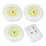 Kit 3 Lampadas Luminaria Led Controle Sem Fio Spot Remoto