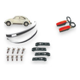 Kit Defensas Blancas Ancha + Bracks Ferrau Vw Vocho Sedan