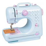 Maquina De Coser Mini Multifuncional Con Luz Portatil 220v Color Blanco