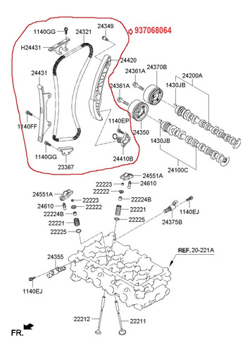 Kit Cadena Motor G4lc Hyundai Accent / Kia Rio (original) Foto 4