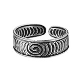 1 Anillo Midi Para Falange-pie. Modelo 2 Espiral. Plata 925.