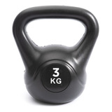 Pesa Rusas Kettlebell Pvc 3kg Fitness Mancuerna Funcional Color Negro