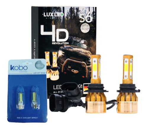 Kit Cree Led S6 4d Revolution 4 Caras + 2 T10 Siliconados