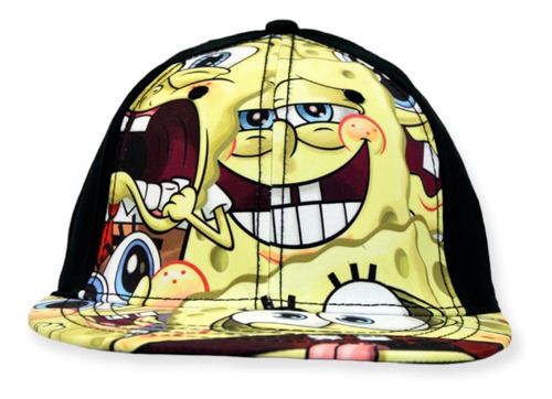 Bob Esponja Faces Gorra Visera Plana 100% Original 