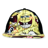 Bob Esponja Faces Gorra Visera Plana 100% Original 