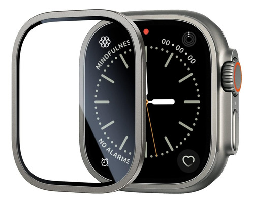 Pelicula Vidro Com Borda Metal Para Apple Watch Ultra 49mm 