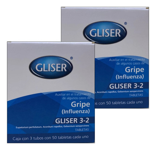 Gliser # 3-2 Gripe Influenza  (2pzas) 150 Tab C/u