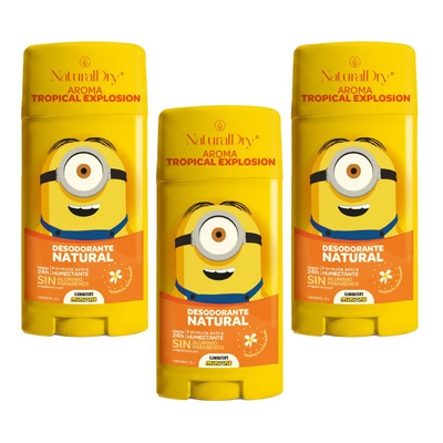 Pack 3 Desodorantes Minions Tropical Explosion Niños Kids | Meses sin interés