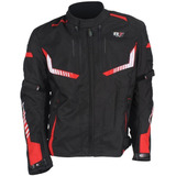 Chamarra Deportiva R7 Racing Negro/rojo R7-119 Textil