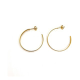 Aros Argollas 30mm Enchapado Oro 18k