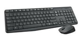 Kit Teclado E Mouse S/fio Mk235 Preto Logitech