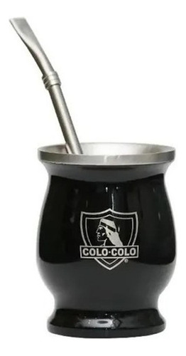 Mug Matero Con Bombilla Clásico Colo Colo 200ml