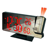 Reloj Despertador Digital Con Proyector De 180° Pantalla Led