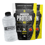 Kit 2x Iridium Protein Mix 900g + Galão 1 L Sabor Morango