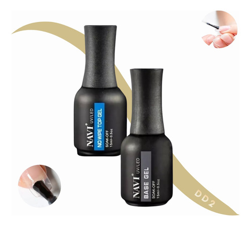 Top Coat Y Base Coat Navi Semipermanent Esmalte Premium 10ml