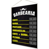 Kit 5 Placa Faixa Banner Barbearia - Preço Editável 
