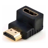 Adaptador Hdmi 90 Graus Em L Macho X Fêmea 1.4 Para Tv Paine