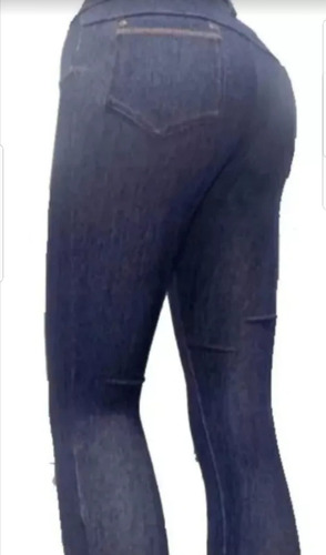 Calza De Semil Jeans Recta Talles Grandes(7 Al 9)azul Y Negr