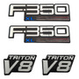 Kit Emblemas F350 Xl Ford Triton (4 Piezas) Ford F-350