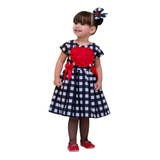 Vestido Infantil Menina Bebe Xadrez Caipira Festa Junina