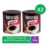Café Instantáneo Nescafé Dolca Lata 170g Pack X 2 (340g)