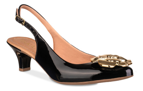 Sapato Slingback Feminino Salto Baixo Scarpin Moda Promoção