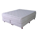 Sommier Colchón King Multiflex Alta Densidad Doble Pillow Color Blanco