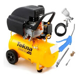 Compressor Ar Motocompressor Cp8525 24 Lts 2 Hp Tekna + Kit Cor Amarelo Frequência 60 Hz 110v