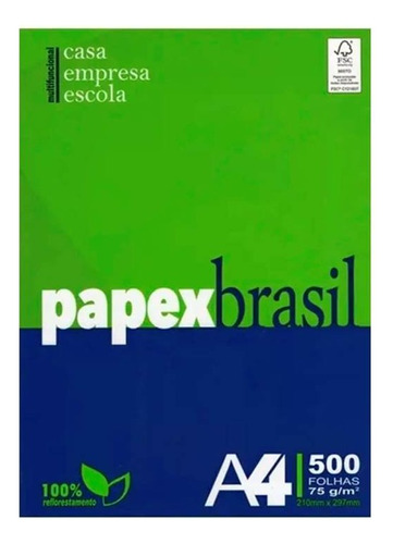 Papel A4 C/ 500 Folhas Papex Premium 75g Cor Branco