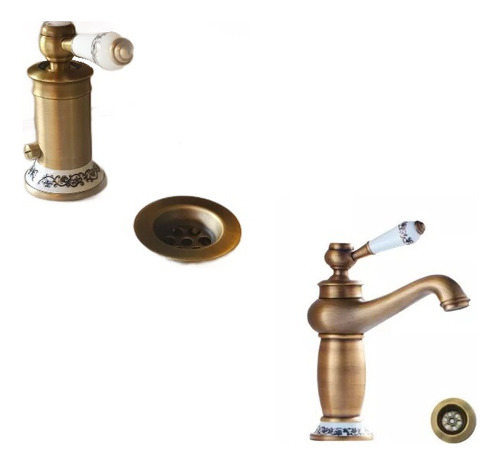 Set Griferia Baño Vintage Bidet + Griferia Bacha Aladin