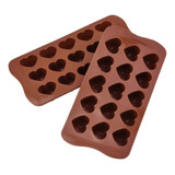 Molde De Corazón Silicón Fondant Chocolate Repostería Jabón