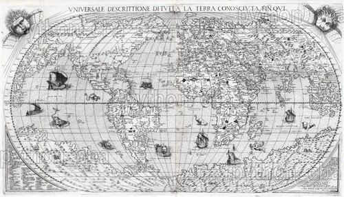 Cuadro Mapamundi Descripción Tierra Conocida Donato Bertelli