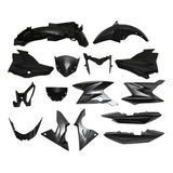 Kit De Plasticos Completo Yamaha Ybr125 Z Negro Mtc