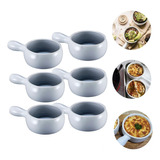 Set X6 Tazón De Cerámica Con Asa Moderna Para Cocina Comida