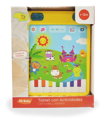 Tablet Didactica Infantil Con Actividades Luz Sonido Ok Baby