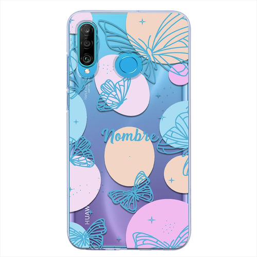 Funda Para Huawei Mariposas Personalizada Con Tu Nombre