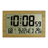 Reloj Digital De Imitación De Madera Para El Hogar Que Brill