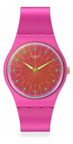 Reloj Swatch Gent So28p110 Fantastic Fucsia Agente Oficial 