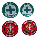 Patch Bordado Termocolante Brigada Incêndio/ Cipa 7cm [70un]