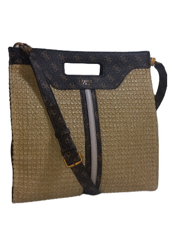 Bolsa Gues Color Cafe Con Beige Asa Monograma Tote 