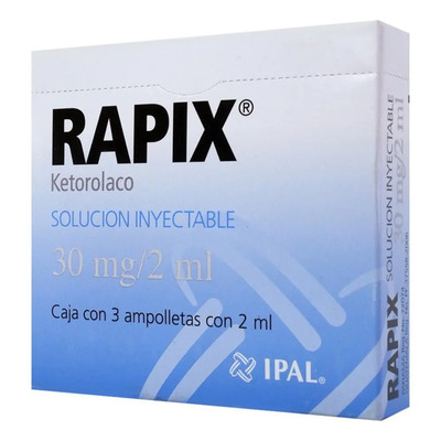 Rapix Solución Inyectable 30 Mg\u002F2 Ml, 3 Ampolletas 2 Ml | MercadoLibre