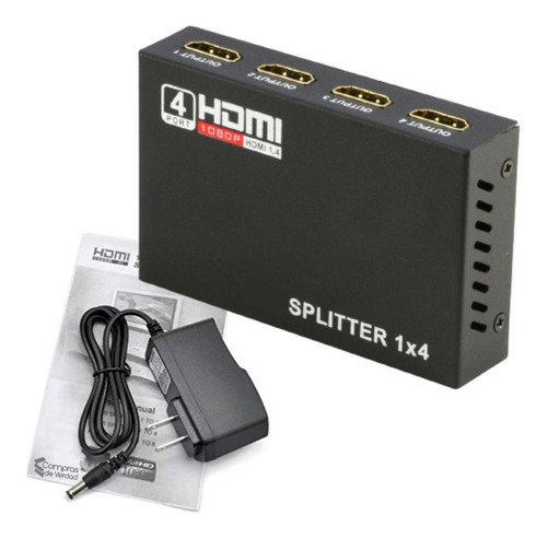 Splitter Hdmi X 4 Salidas Multiplicador 1080p
