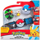 Pokemon Pikachu Cinturon Ball Belt Set Go Infantil Original