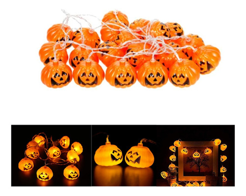 Serie Halloween Calabazas Luz Led 3 Metros