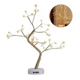 Lámpara Árbol Bonsái Decoración Interior 36 Luz Led Perla