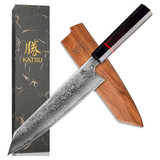 Cuchillo Para Chef Katsu Acero De Damasco ,de 8''