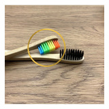 Escova Dental De Bambu Ecológico + 2 Fitas Branqueadoras