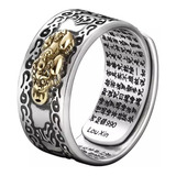 Anillo Feng Shui Amuleto Fortuna Ajustable Hombres 