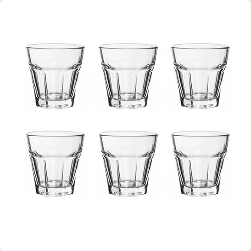 6 Vasos Simil Bristol Soda 120ml Vidrio Eventos Jugo